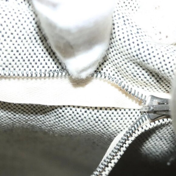 HERMES Fourre Tout MM Hand Bag Canvas Gray Silver Auth - Picture 14 of 16